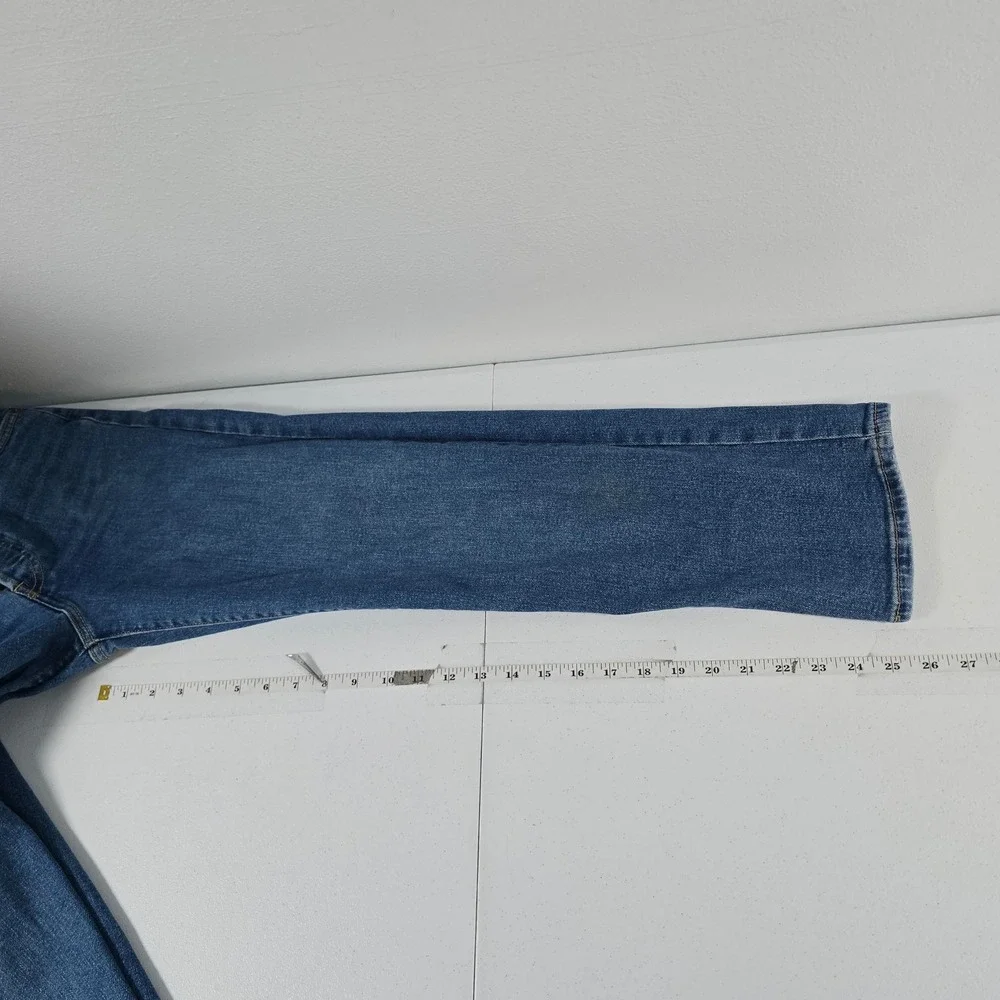 Levis Ribcage Straight Ankle Jeans Womens 25 Blue Denim High Rise Button Fly